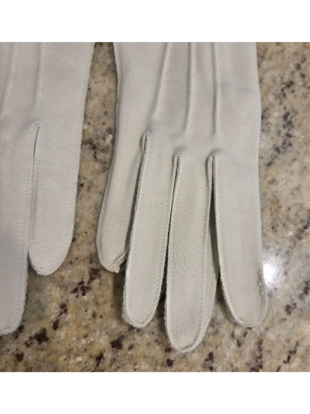 New! Vintage Women's Size S 6.5 Gray Beige Cotton Uniform Formal Gloves